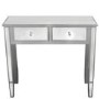 Vida Silver Mirrored 2 Drawer Dressing Table