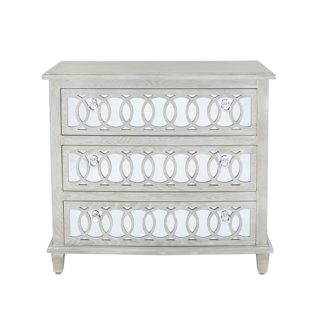Abbey Mirrored 3 Drawer Chest of Drawers