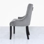 Glass Dining Table & 6 Grey Velvet Chairs - Aurora Boutique