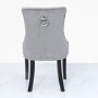 Glass Dining Table & 6 Grey Velvet Chairs - Aurora Boutique