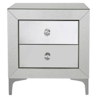 Aria Mirrored 2 Drawer Bedside Table
