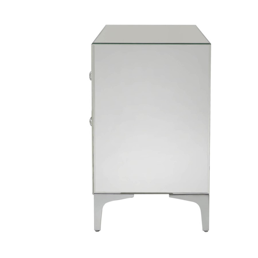 Aria Mirrored 2 Drawer Bedside Table