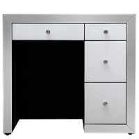 Madison Mirrored 4 White Drawer Dressing Table
