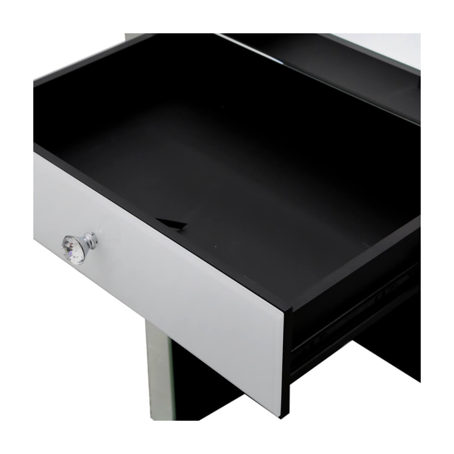 Madison Mirrored 4 White Drawer Dressing Table
