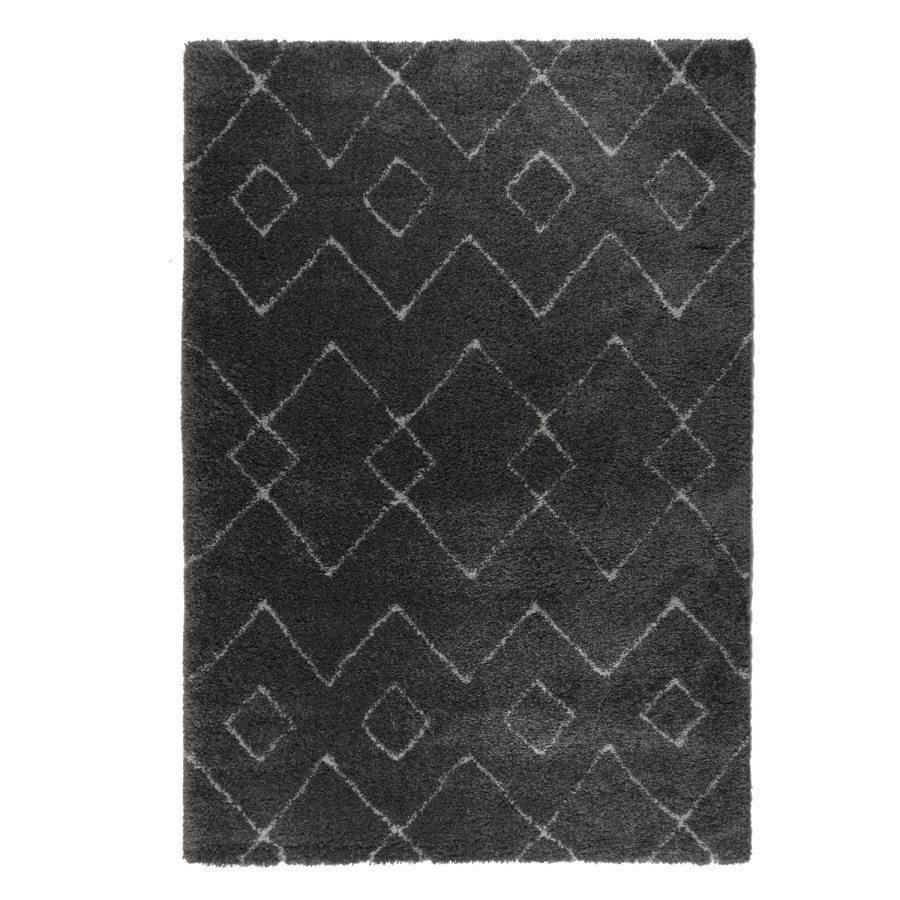 Grey & White Rug 160x230cm - Flair Imari