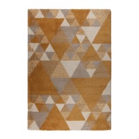 Ochre Cream & Grey Rug 120x170cm - Flair Nuru
