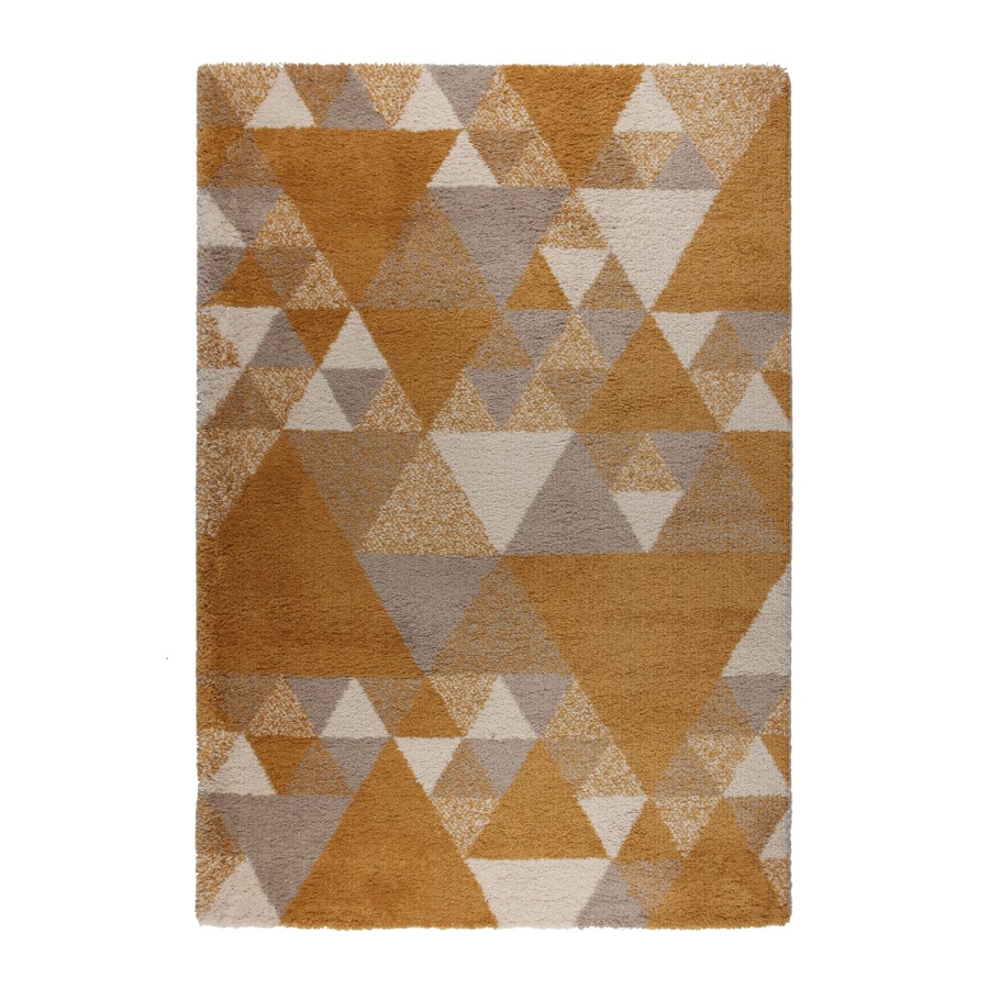 Ochre Cream & Grey Rug 120x170cm - Flair Nuru
