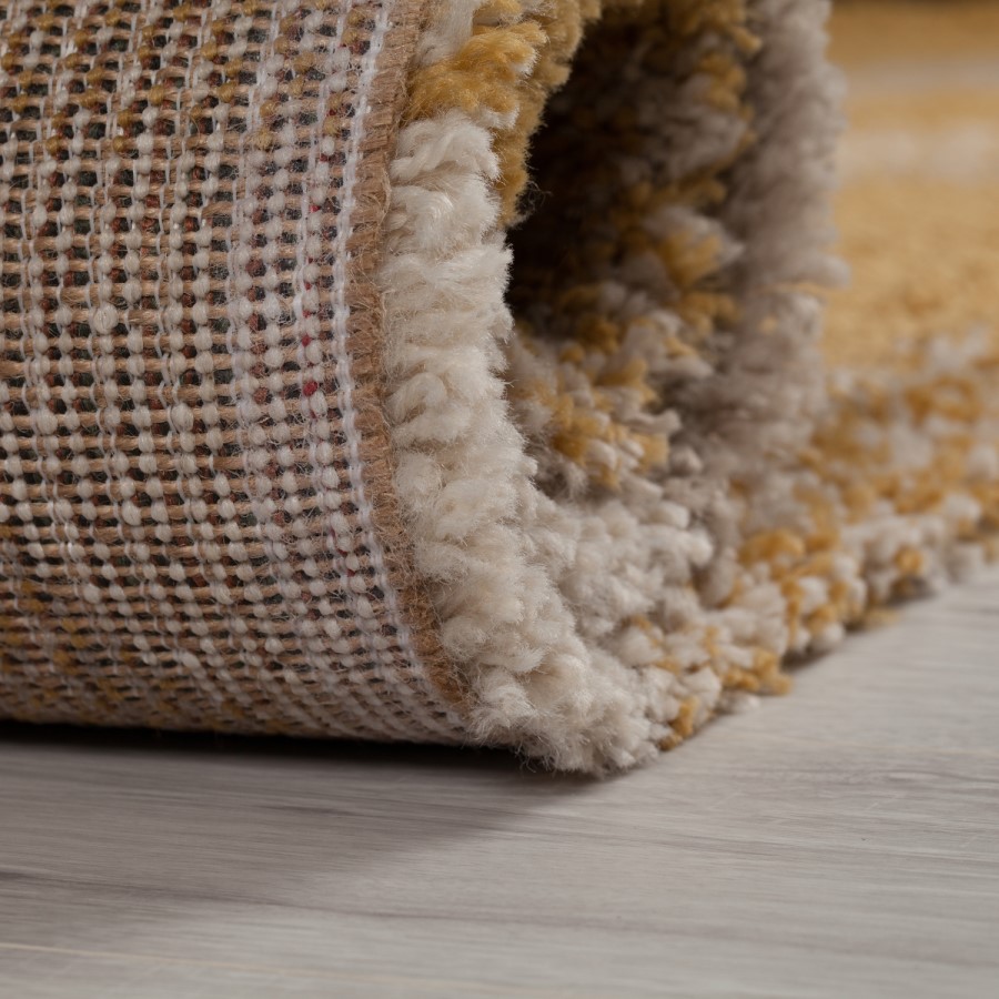 Ochre Cream & Grey Rug 120x170cm - Flair Nuru