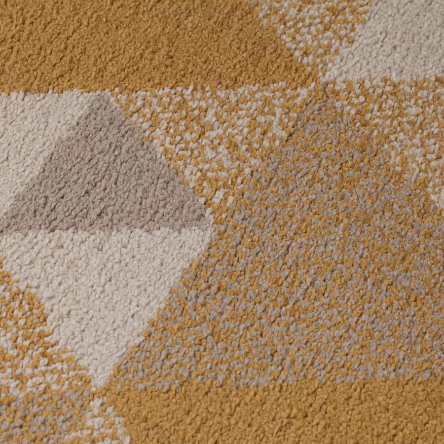 Ochre Cream & Grey Rug 120x170cm - Flair Nuru