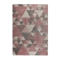 Pink Cream & Grey Rug 120x170cm - Flair Nuru