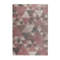 Pink Cream & Grey Rug 120x170cm - Flair Nuru Pink Cream & Grey Rug 120x170cm - Flair Nuru