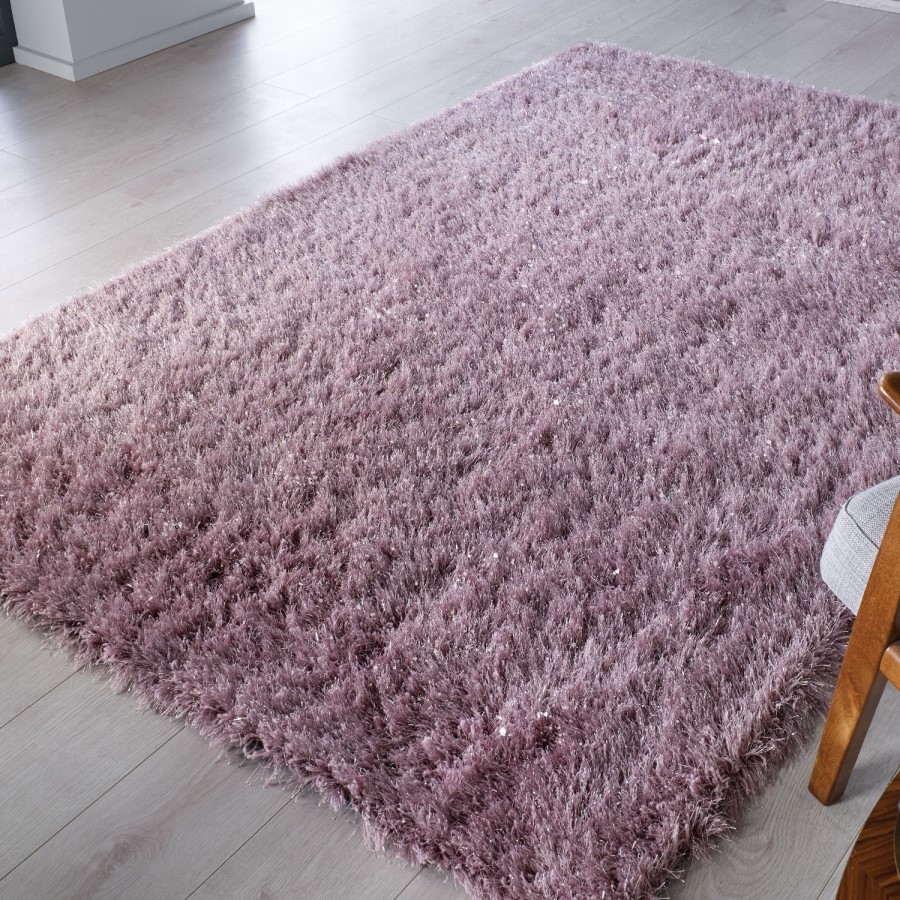 Dazzle Mauve Rug with Sparkles 120x170cm - Flair
