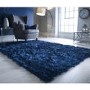 Sparkly Dark Blue Shaggy Rug 120x170cm - Flair