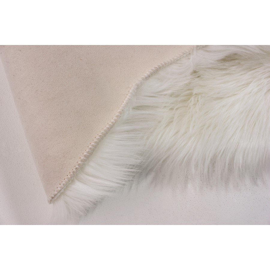 Cream Faux Sheepskin Rug 60x90cm - Flair