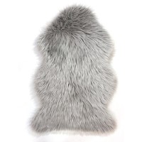 Grey Faux Sheepskin Rug 60x90cm - Flair Grey Faux Sheepskin Rug 60x90cm - Flair