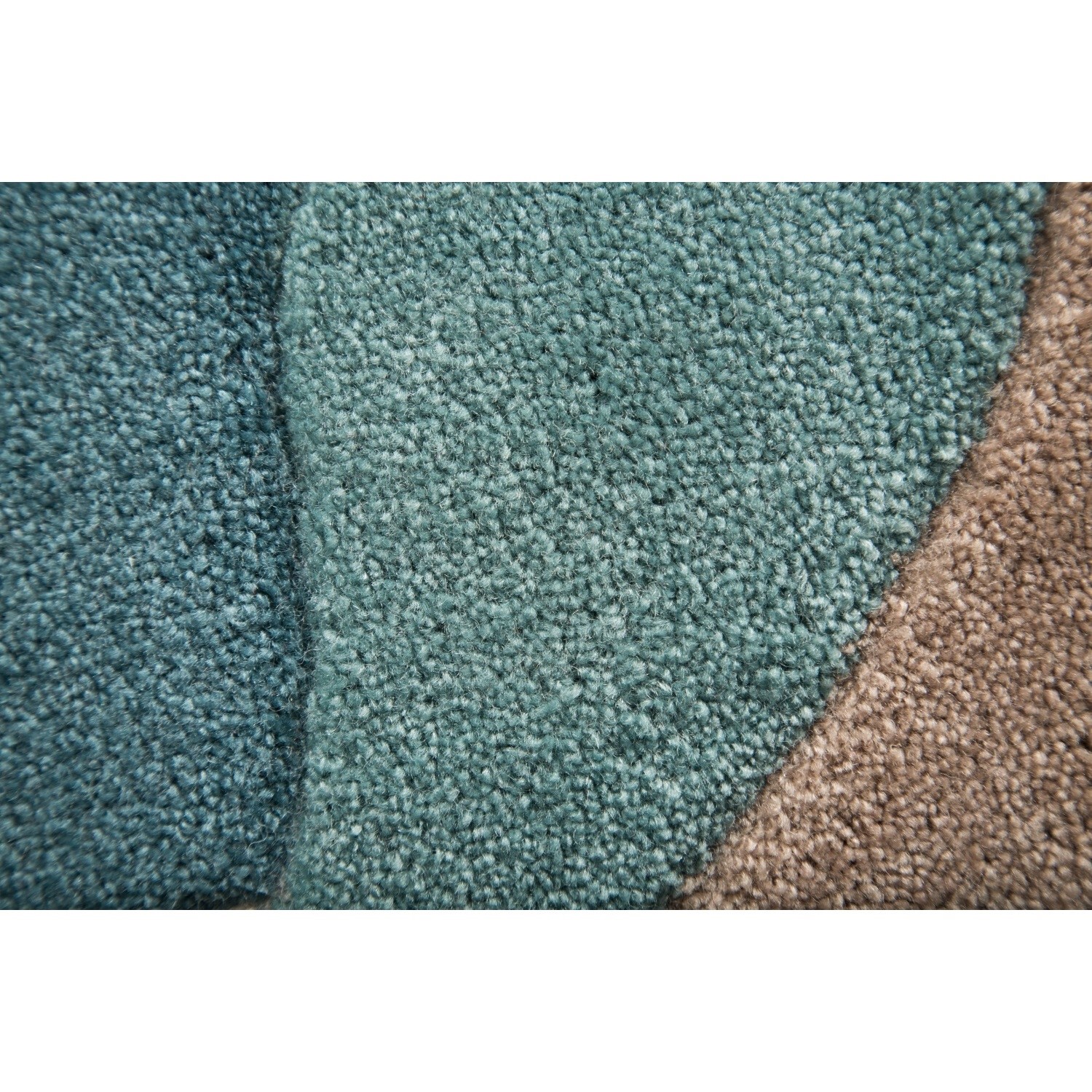 Teal & Brown Patterned Rug 200x290cm - Flair Splinter - Furniture123