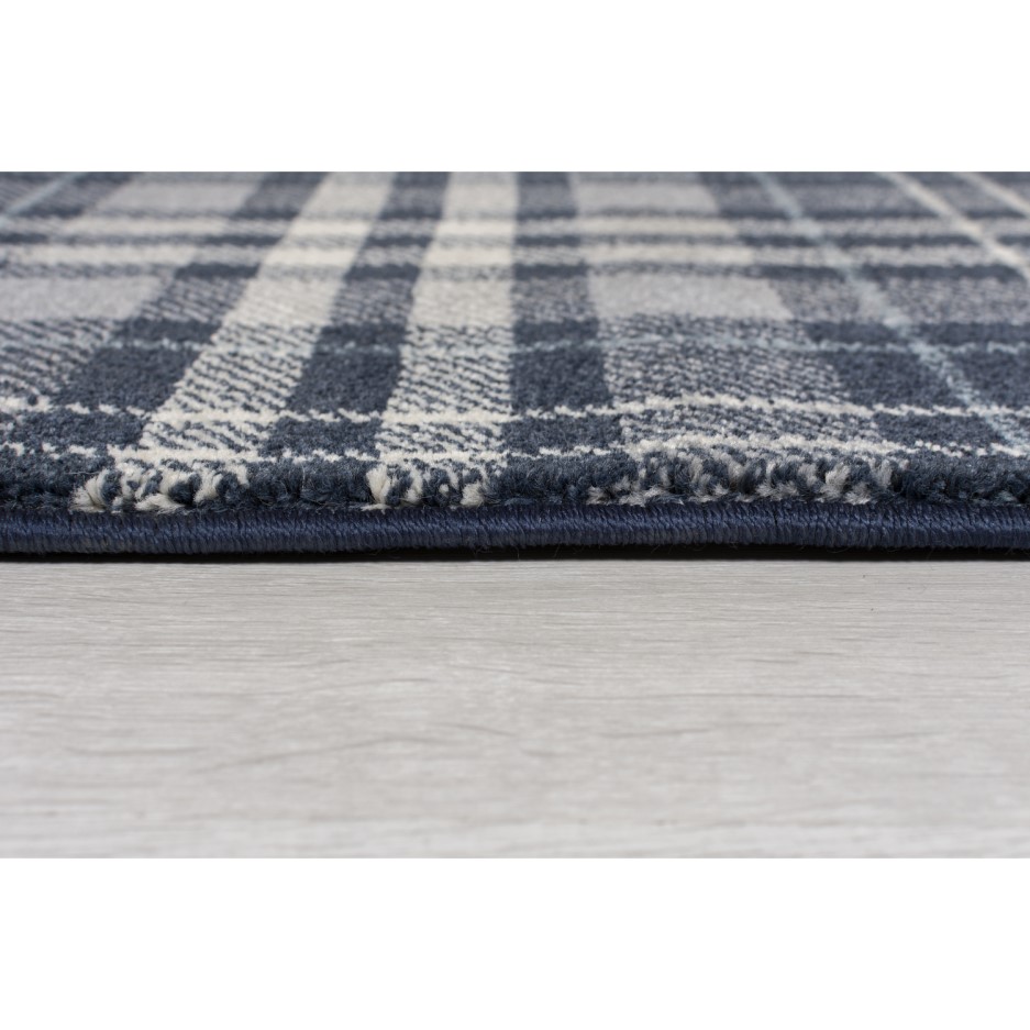 Blue Tartan Rug 120x170cm Flair Kilbirnie Furniture123