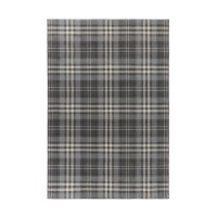 Silver & Grey Tartan Rug 120x170cm - Flair Kilbirnie