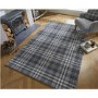 Silver & Grey Tartan Rug 120x170cm - Flair Kilbirnie