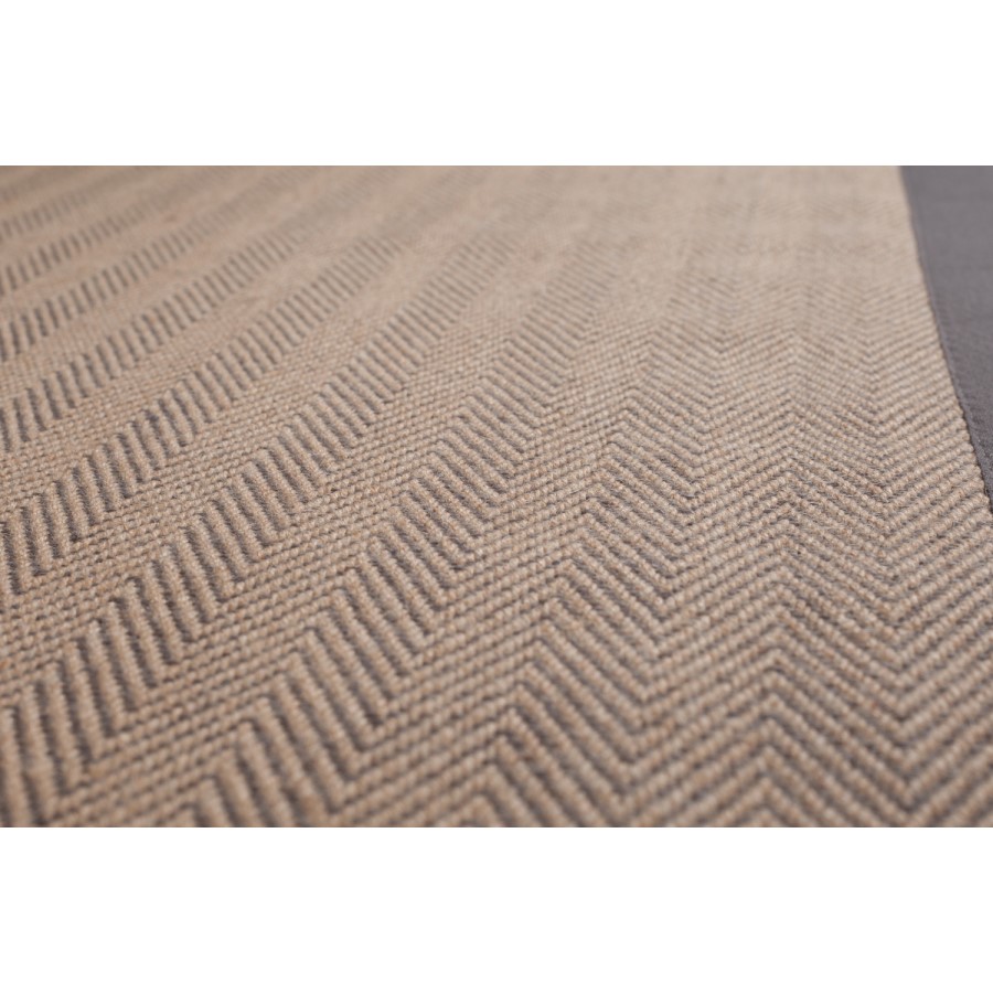 Herringbone Grey & Natural Rug - 120 by 170 cm - Flair