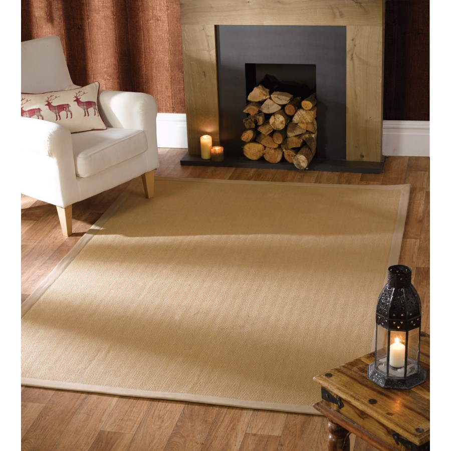 Herringbone Natural Rug 120x170cm - Flair