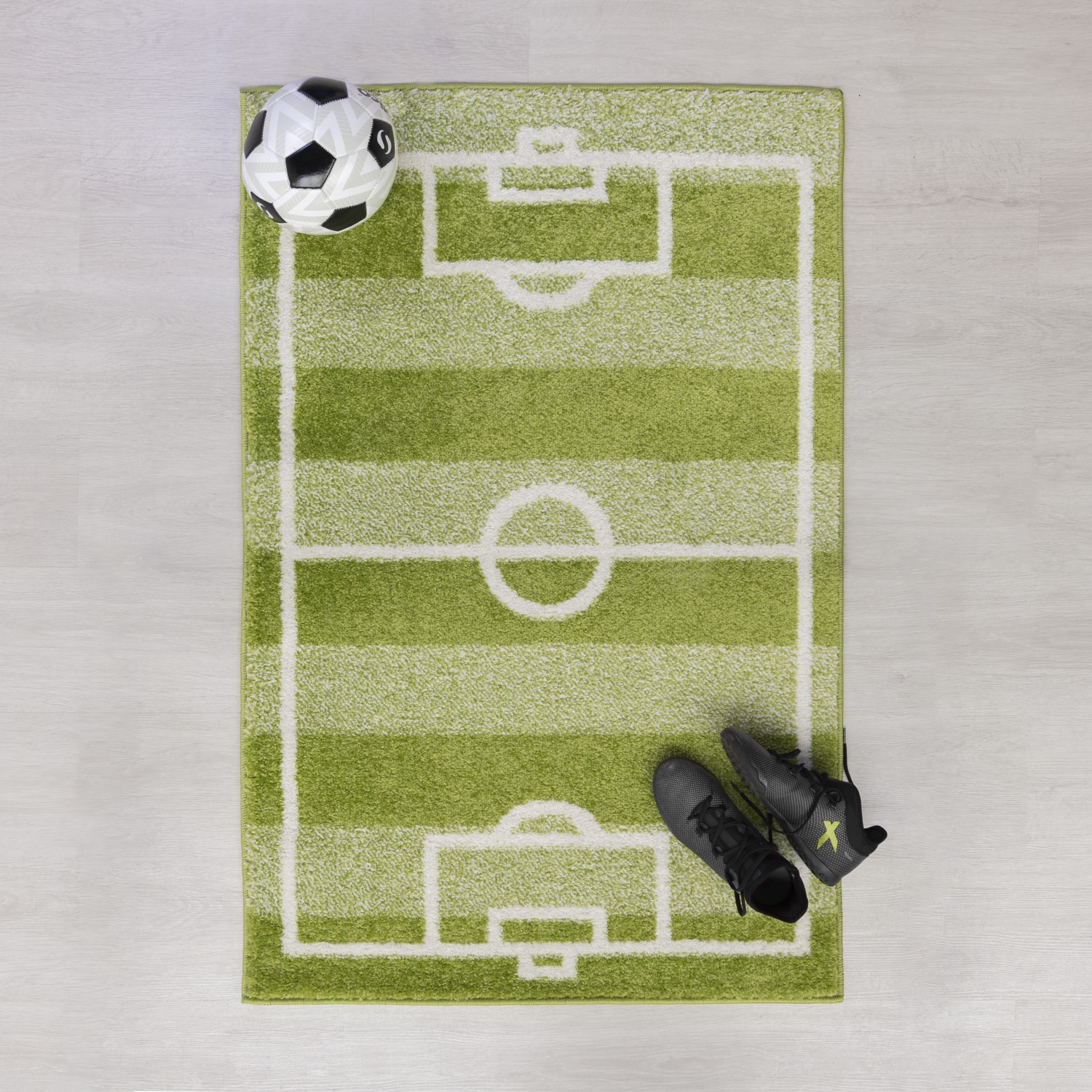 Football Pitch Green Kids Rug 80x120cm - Flair - Furniture123