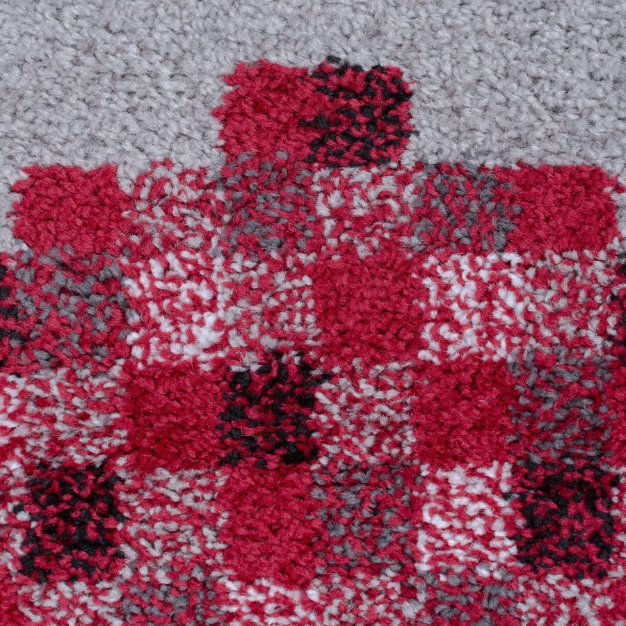 Pixel Heart Pink & Grey Kids Rug 80x120cm - Flair