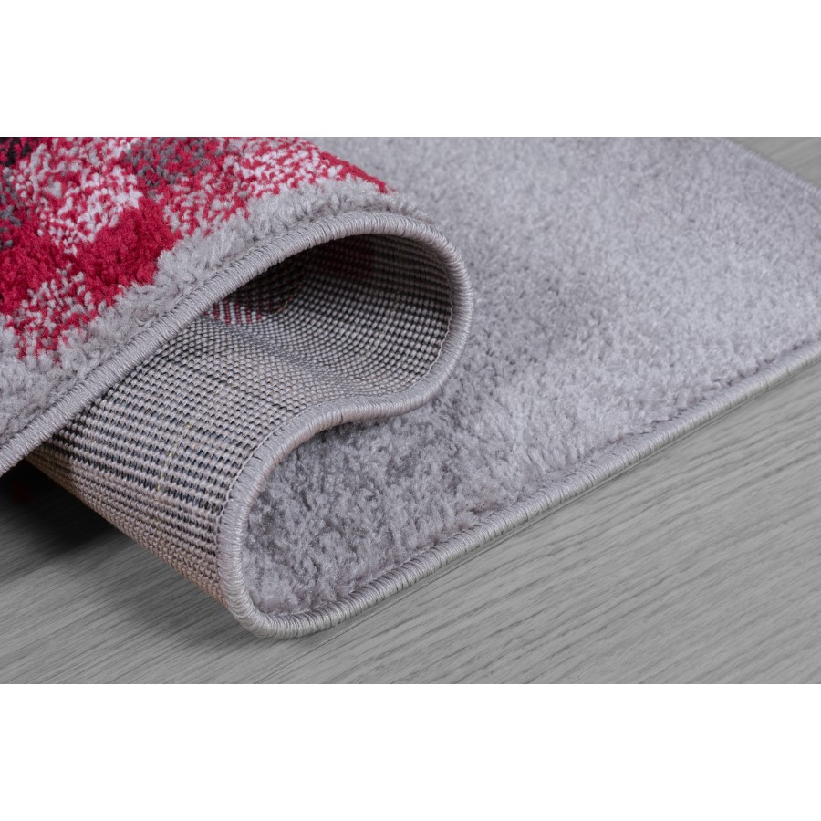 Pixel Heart Pink & Grey Kids Rug 80x120cm - Flair