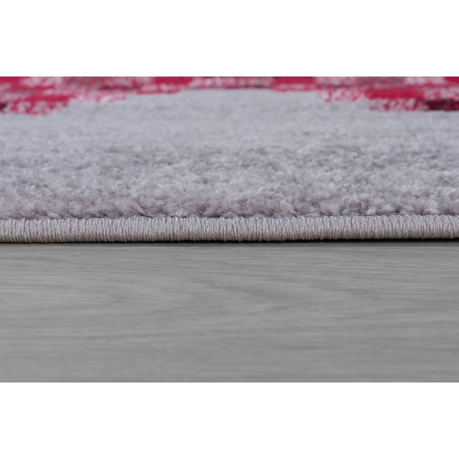 Pixel Heart Pink & Grey Kids Rug 80x120cm - Flair