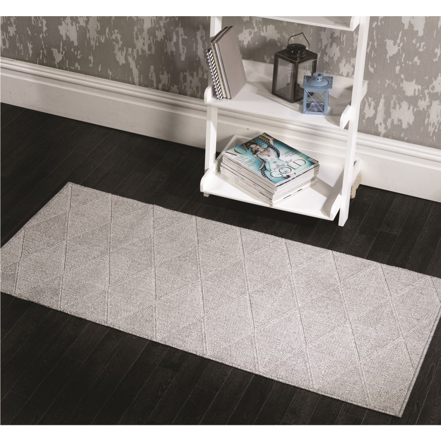 Grey Hallway Runner Rug 57x230cm - Flair Petronas