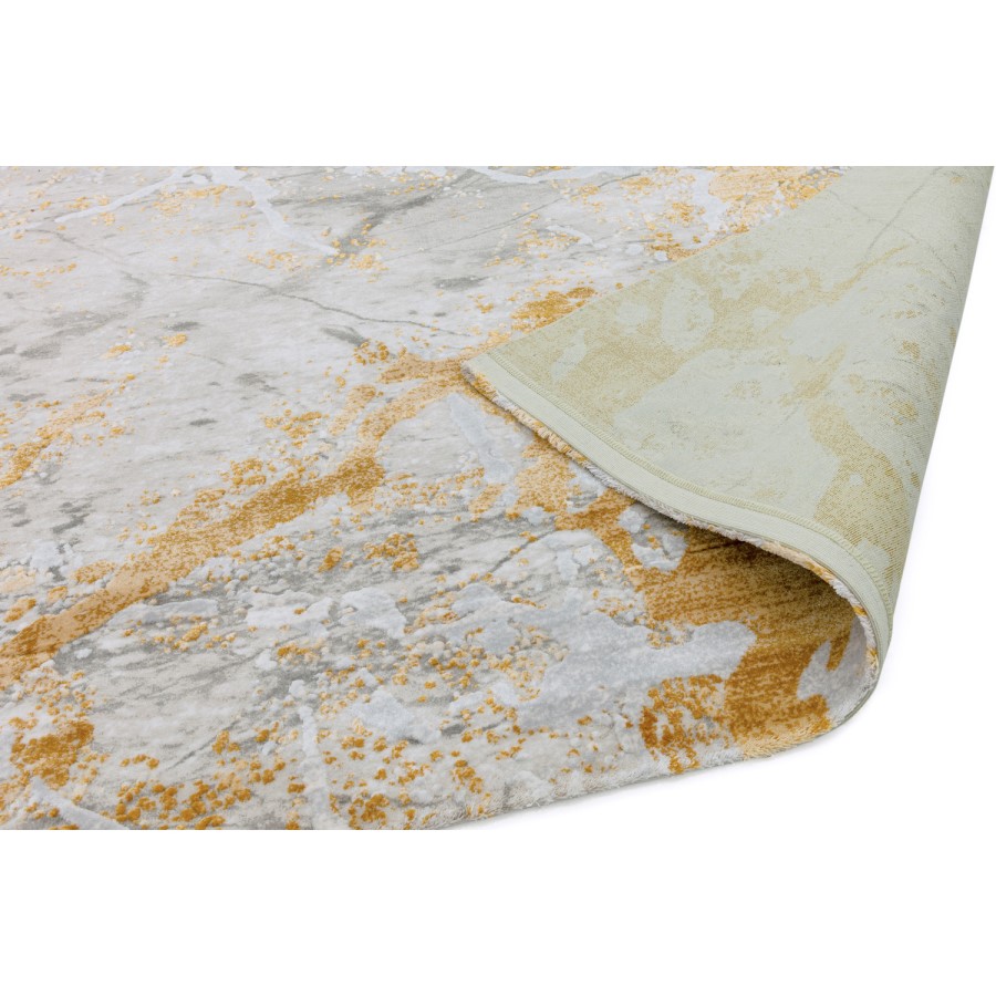 Large Yellow Rug with Marble Effect - 120x180cm - Astral