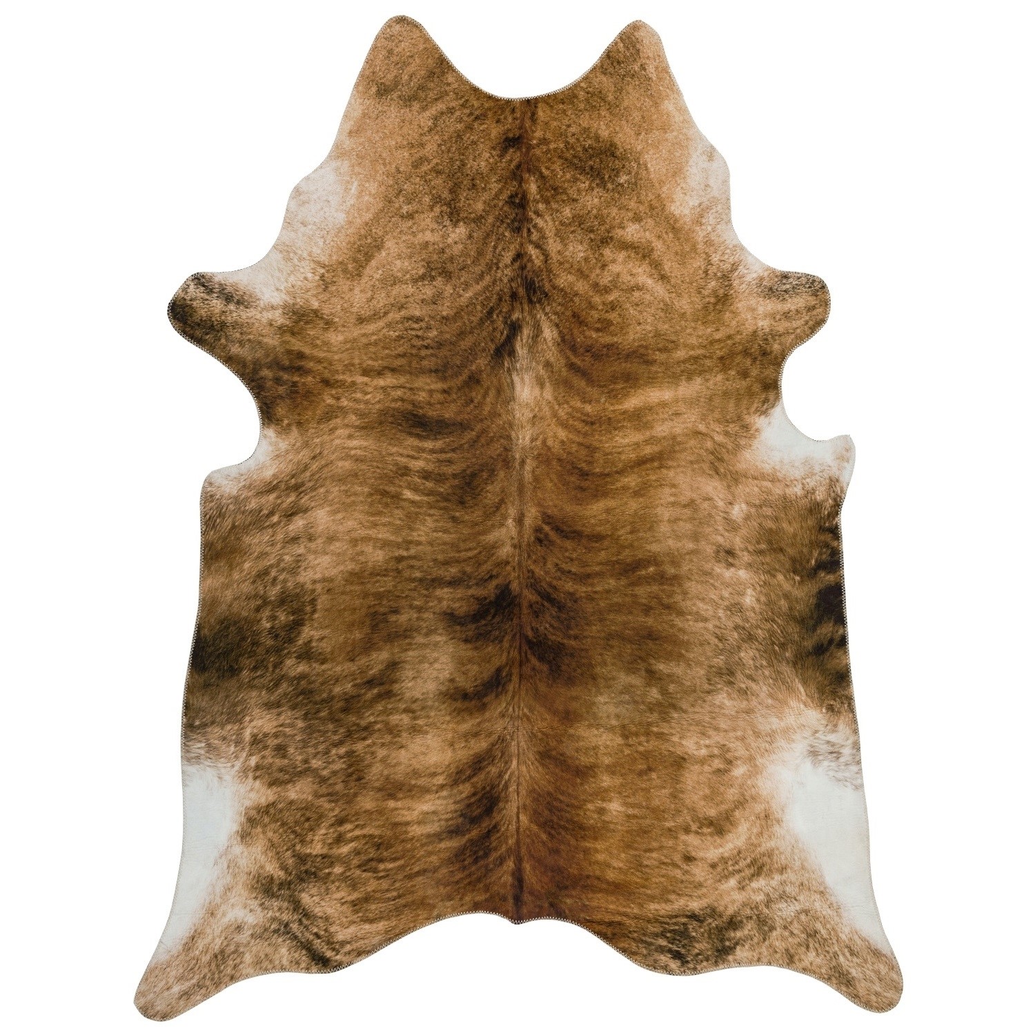 Photo of Brown faux cowhide rug - 190x240cm