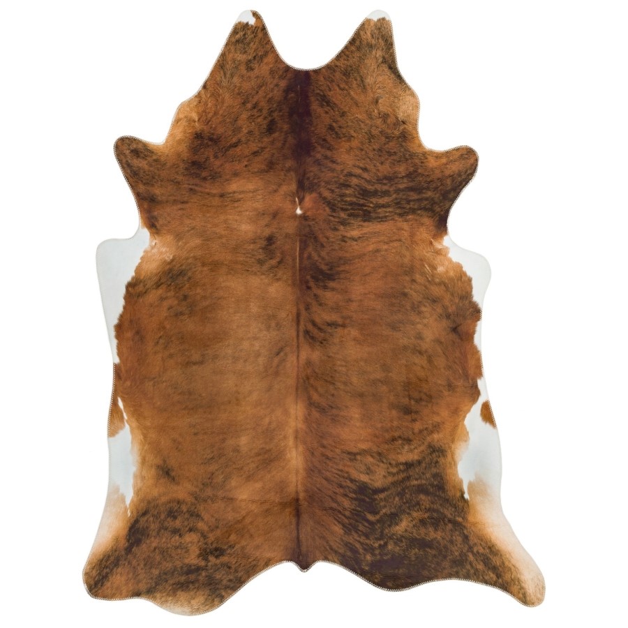 Brown Faux Cow Print Rug - 190x240cm