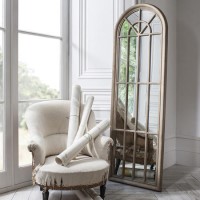 Curtis Mirror with Brown Wooden Frame - Caspian House