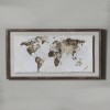 Gold Foil World Map Framed Art - Caspian House