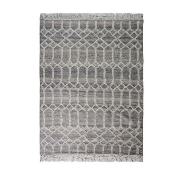 Hand Crafted Berber Style Grey Rug - 160 x 230 cm - Caspian House