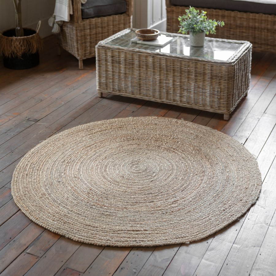 Round Natural Jute Rug - Mapplewell