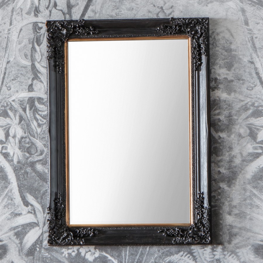 Harrelson Mirror Antique Black - Caspian House