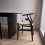 Pair of Black Wishbone Dining Chairs - Caspian House