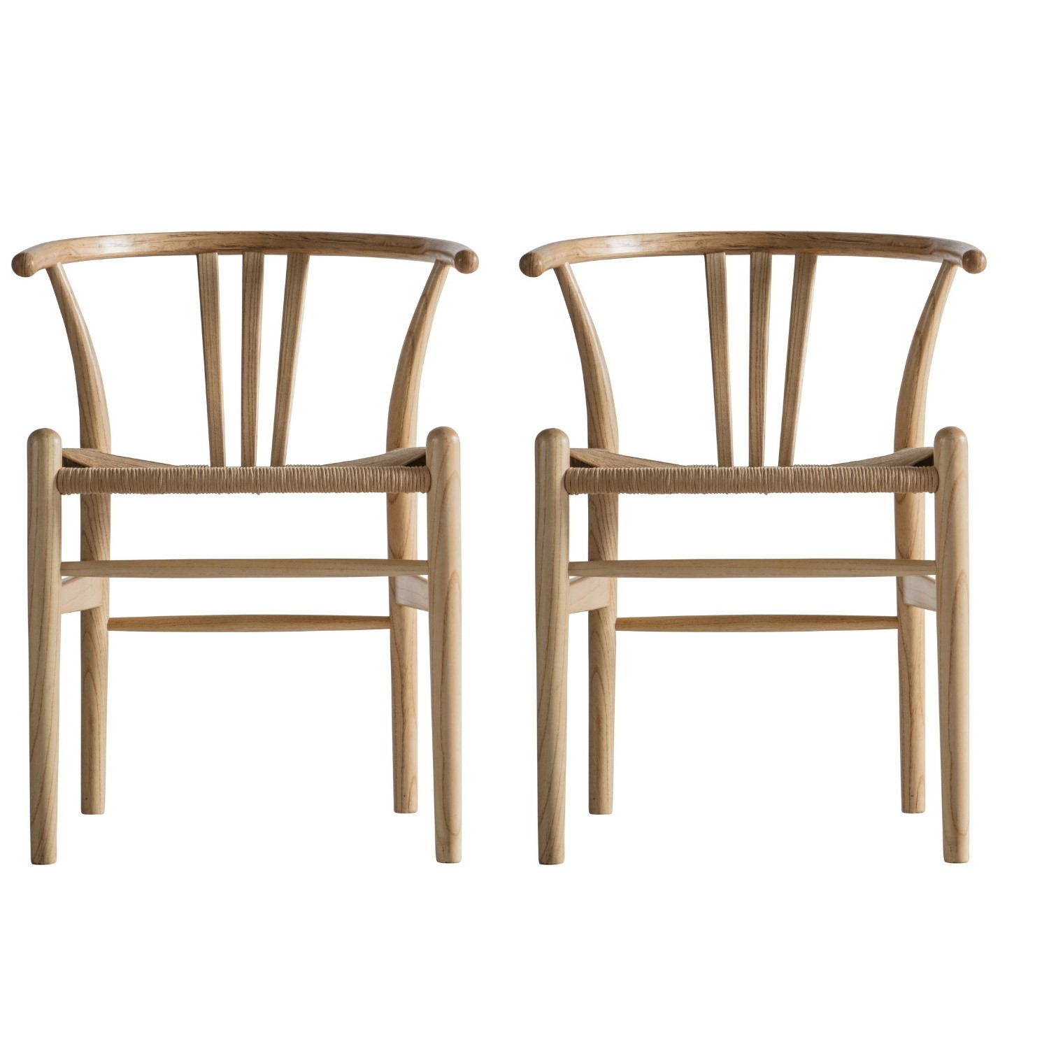 pair of wooden wishbone dining chairs gallery whitley