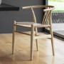 Set of 2 Wooden Wishbone Dining Chairs - Caspian House