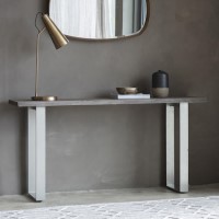 Grey Wood and Metal Console Table - Caspian House