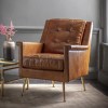 Manero Armchair Brown Leather