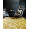 Yellow &amp; White Rug with Pattern - 120x170cm