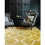 Yellow & White Rug with Pattern - 120x170cm