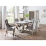 Vida Living Selene Dining Set with 6 Belvedere Pewter Knockerback Chairs