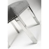 Pair of Dining Chairs in Grey Velvet with Metal Legs - Shankar
