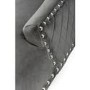 Pair of Dining Chairs in Grey Velvet with Metal Legs - Shankar