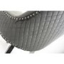 Pair of Dining Chairs in Grey Velvet with Metal Legs - Shankar
