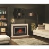 Cream and Grey Freestanding Log Effect Electric Fireplace Suite - Be Modern Arbour